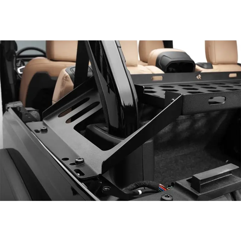 Front seat of a jeep with door open - Rugged Ridge 4-Door Interior Storage Rack