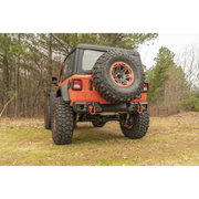 Rugged Ridge Jeep Wrangler JL Arcus Rear Bumper with Orange Wheels