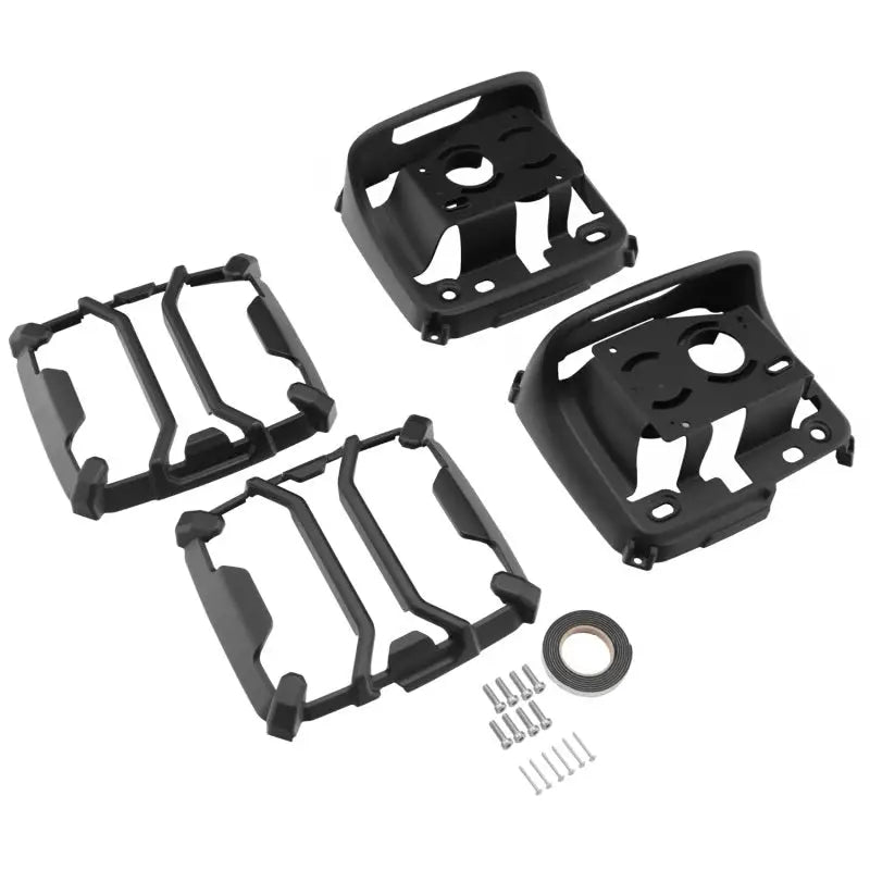 Rugged Ridge 18-20 Jeep Wrangler JL Elite Tail Light Guard - Black plastic front and rear seat mounts for the Axiale.