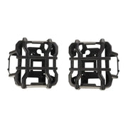Pair of black plastic side view mirrors for BMW e30.