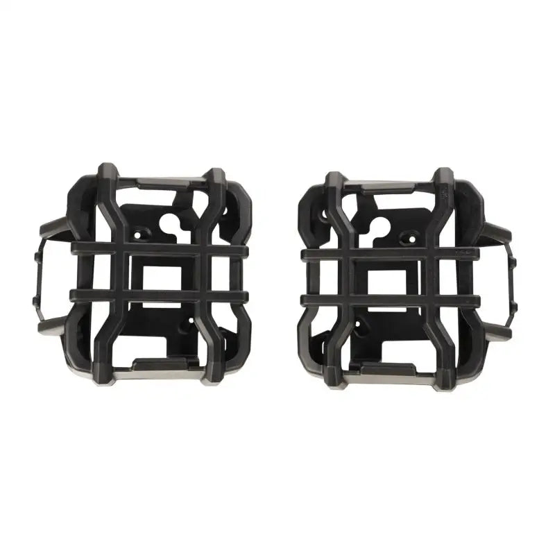 Pair of black plastic side view mirrors for BMW e30.