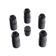 Black wheel lock nut set for Jeep Wrangler JL/JLU by Rugged Ridge with key