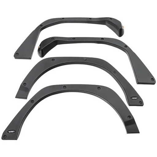 Rugged Ridge black curved fender flares for truck.
