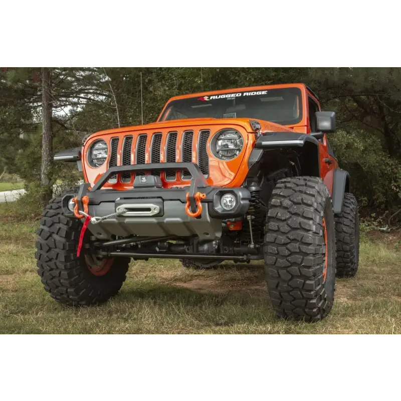 Rugged Ridge Venator Modular Bumper parked on grass