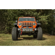 Jeep Wrangler Gladiator parked in field with Venator modular bumper.