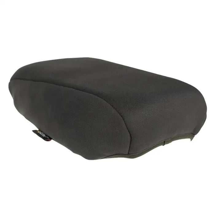 Soft black fabric seat cushion in Rugged Ridge’s neoprene console cover for 18-21 Jeep Wrangler(JL)