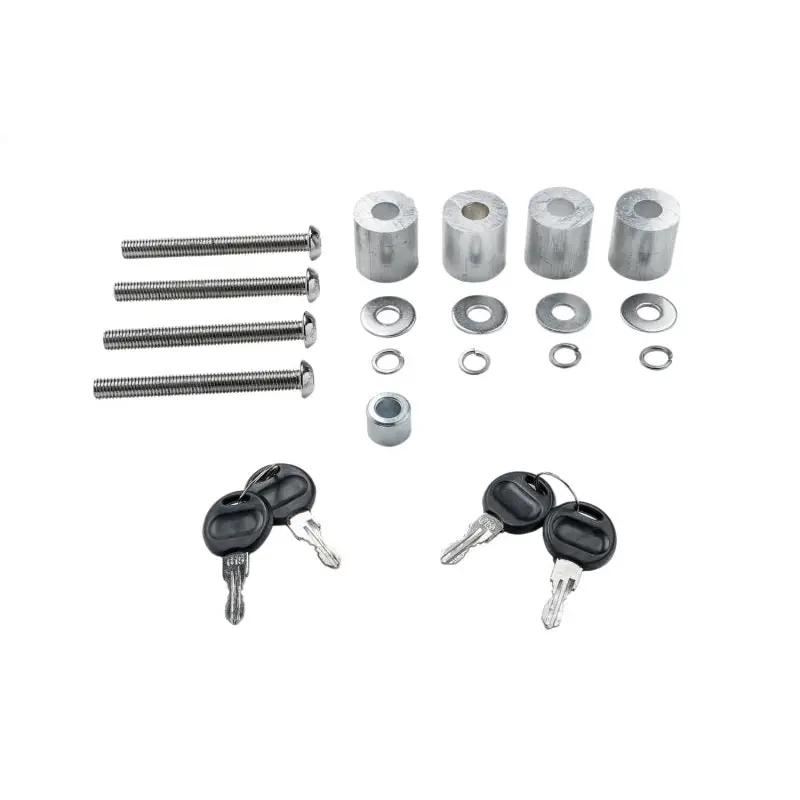Close up of keys and bolts with Rugged Ridge cargo storage drawers