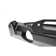 Rugged Ridge XOR Stubby Front Bumper without Skid Plate - black metal object with chain