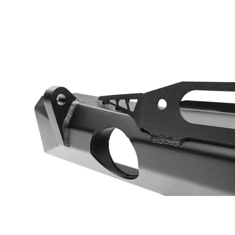 Rugged Ridge XOR Stubby Front Bumper without Skid Plate - black metal object with chain