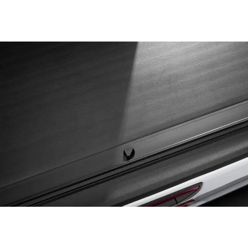 Rugged Ridge Armis Tonneau Cover with Max Track - door handle open with small black arrow