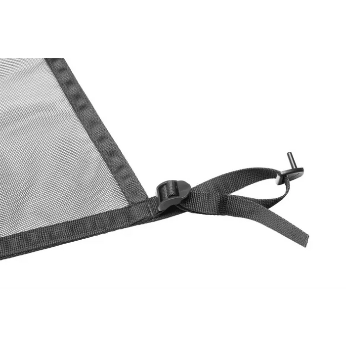 Black mesh bag with strap for Rugged Ridge Eclipse Sun Shade in Jeep Gladiator JT.