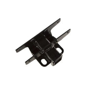 Black plastic bracket for Rugged Ridge receiver hitch on Jeep Wrangler JL.
