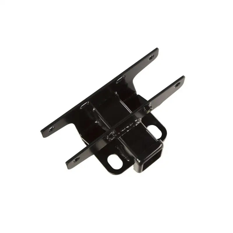 Black plastic bracket for Rugged Ridge receiver hitch on Jeep Wrangler JL.
