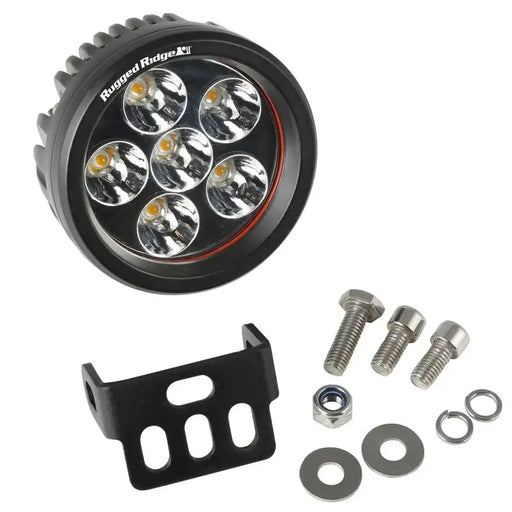 Rugged Ridge 3.5 Inch Round LED Light with screws and nuts