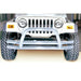 White Jeep Wrangler front bumper by Rugged Ridge