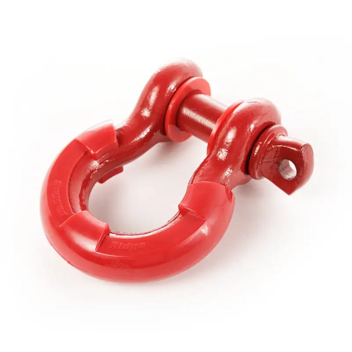 Rugged Ridge red plastic ring isolator for 3/4in D-ring on white background