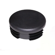 Rugged Ridge 3in Plastic Tube Bumper End Cap - black plastic knob on white background