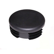 Rugged Ridge 3in Plastic Tube Bumper End Cap - Black knob on white background