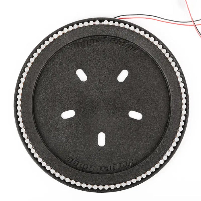 Black plastic button with white dots, featured in Rugged Ridge 3rd Brake Light LED Ring.