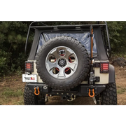 Rugged Ridge 3rd Brake Light LED Ring featuring rear of a jeep with tire cover