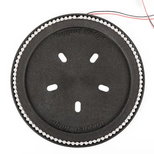 Rugged Ridge 3rd Brake Light LED Ring with black plastic button and white dots.