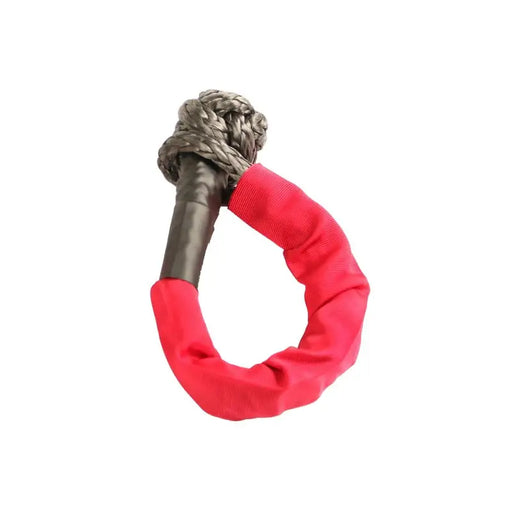 Rugged Ridge red and black soft rope shackle with metal ring