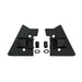 Black plastic mirror relocation brackets for 97-02 Jeep Wrangler TJ by Rugged Ridge