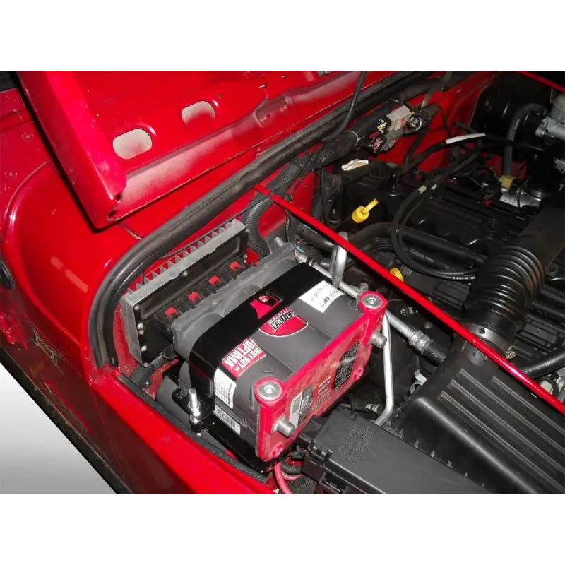 Rugged Ridge Jeep Wrangler Dual Battery Tray for Cylindrical Style Sealed Batteries