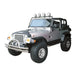 Gray Jeep with a light bar: Rugged Ridge 97-06 Jeep Wrangler TJ Black Full Frame Light Bar