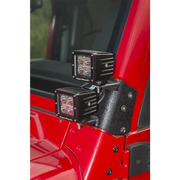 Rugged Ridge Jeep Wrangler TJ A-Pillar Dual Light Mount with LEDs