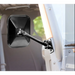 Rugged Ridge Jeep Wrangler black rectangular quick release mirror with open door