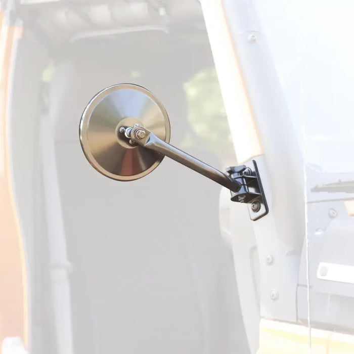 Close up of a door handle on Jeep Wrangler mirror installation instructions