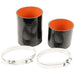 Black and orange leather cuff cuffs displayed with Rugged Ridge AmFib snorkel system.