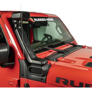 Rugged Ridge AmFib Low/High Mount Snorkel System for Jeep Wrangler JL & JT - Red Jeep with Black Side Window