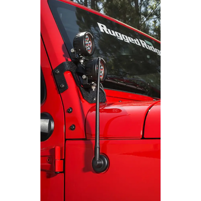 Rugged Ridge Antenna Reflex 13in Jeep JK/JL/JT door handle with black handle