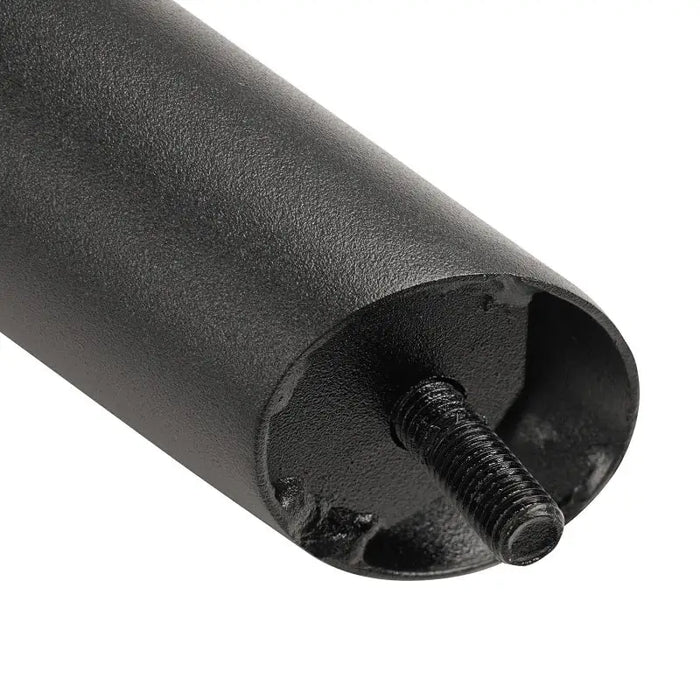 Rugged Ridge Arcus Front Bumper Tube Overrider Black JK - Metal fitting hole on black plastic pipe