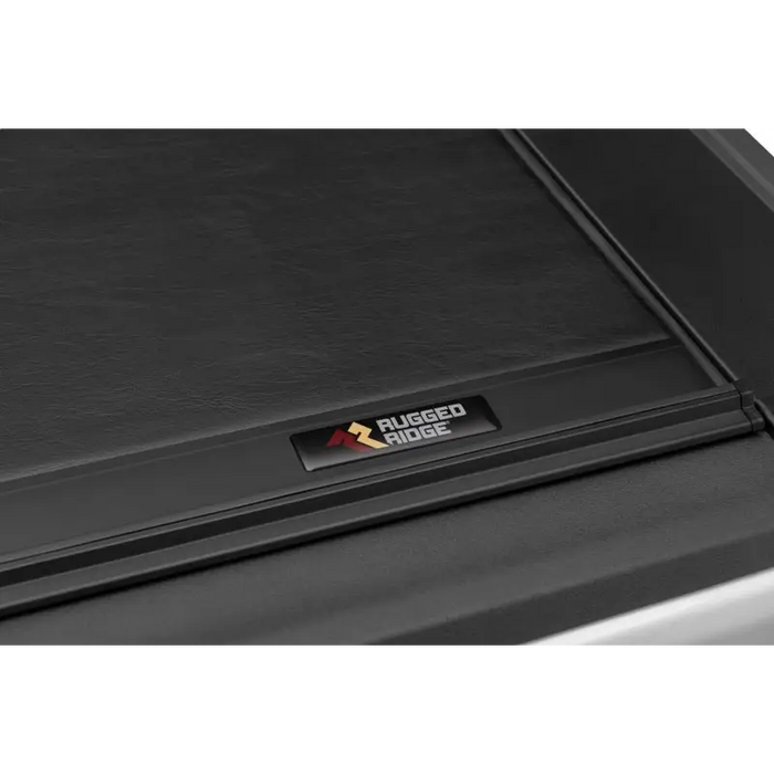 Black drawer of Rugged Ridge Armis Retractable Locking Bed Cover
