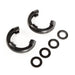 Rugged Ridge Black D-Ring Isolators Kit with black plastic hoops