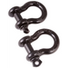 Black Rugged Ridge 7/8th Inch D-Shackles with two shackles displayed
