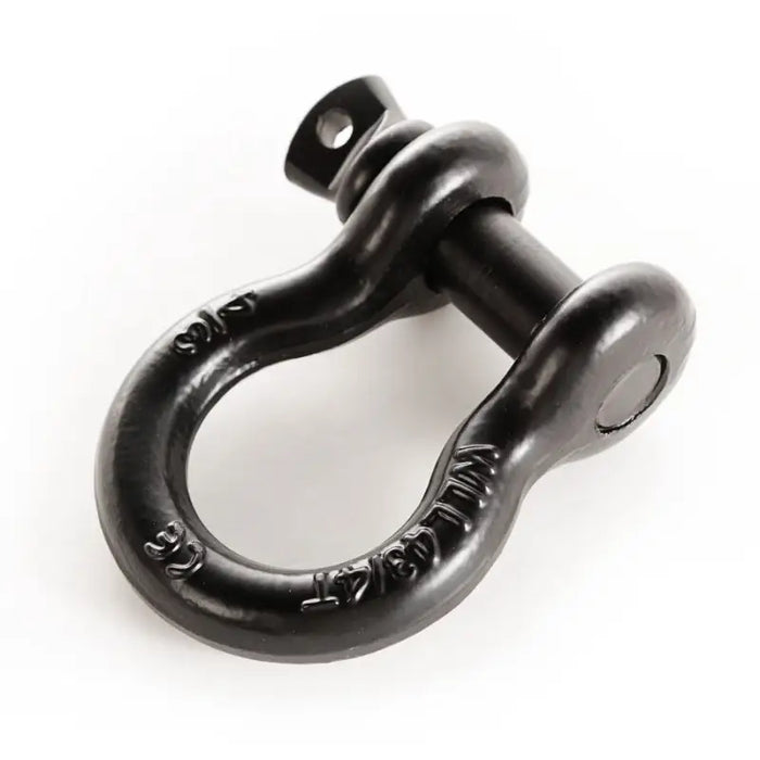 Rugged Ridge Black 9500lb D-Ring with black metal hook and handle