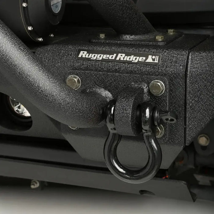 Rugged Ridge Black 9500lb D-Ring Hitch Bar for Vehicles