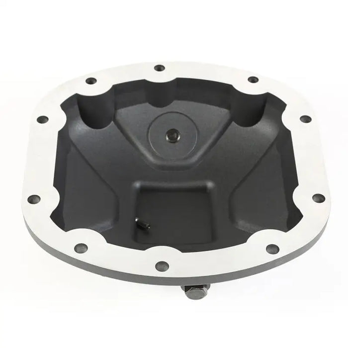 Black and white plastic base with hole on Rugged Ridge Boulder Aluminum Differential Cover Dana 30.