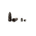 Rugged Ridge Bullet Lug Nut and Valve Stem Cap Kit Black 1/2-20 - Close up of black bullets.