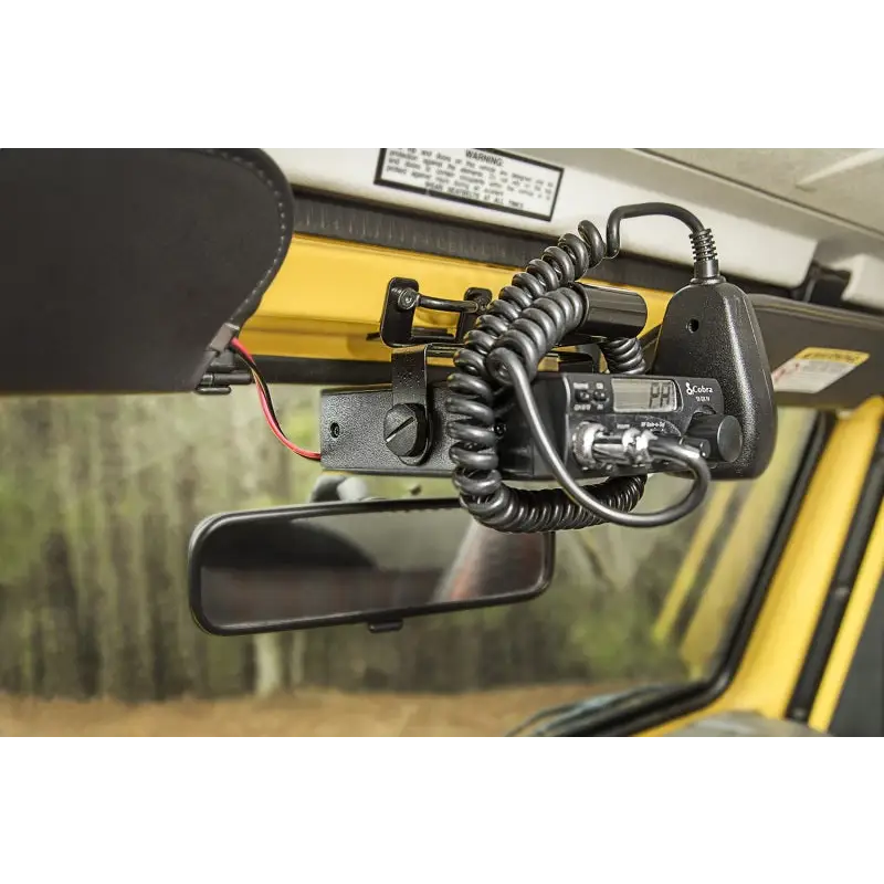 Rugged Ridge CB radio mount on side of vehicle