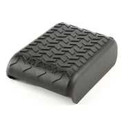 Black leather case for iPhone 5 displayed on Rugged Ridge Center Console Cover for 07-10 Jeep Wrangler
