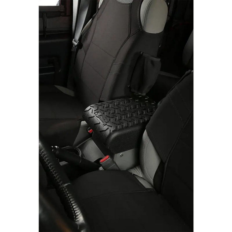 Rugged Ridge Black Center Console Cover for 07-10 Jeep Wrangler, sun protection.