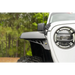 Front bumper light on a Jeep Wrangler JL/JT Rubicon with Rugged Ridge Chop Brackets