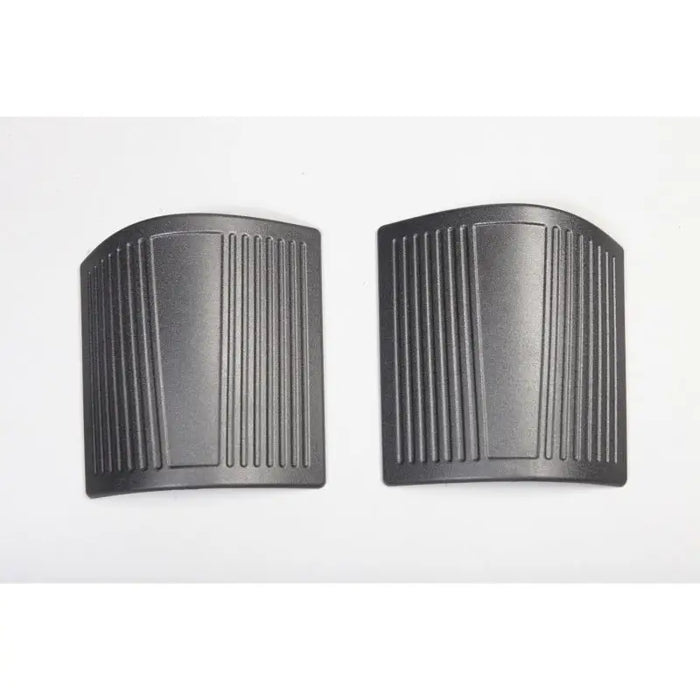 Pair of black plastic door handle covers for the Rugged Ridge Cowl Body Armor, suitable for 07-18 Jeep Wrangler