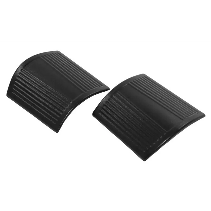 Pair of black rubber fender fenders for therm on Rugged Ridge Cowl Body Armor 07-18 Jeep Wrangler.