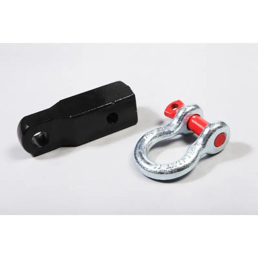 Rugged Ridge D-Shackle Assembly Receiver Hitch hooks on white surface